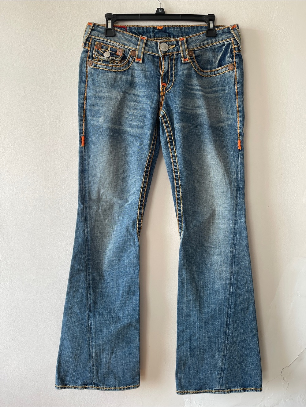 True Religion brand Women's Mid-Wash Blue Bootcut Jeans